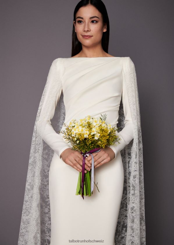 8NNJJV385 Kleidung Elfenbeinweiß Frauen Talbot Runhof Hochzeitskleid Pollinium18