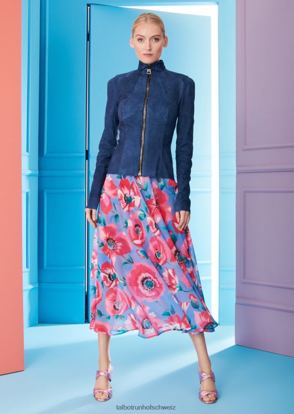 8NNJJV358 Kleidung Indigo Blau Frauen Talbot Runhof Jacke Fusion1