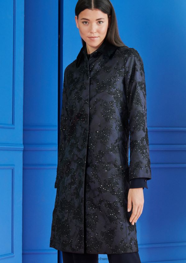 8NNJJV367 Kleidung Mitternachtsblau Frauen Talbot Runhof Mantel Cubelle7