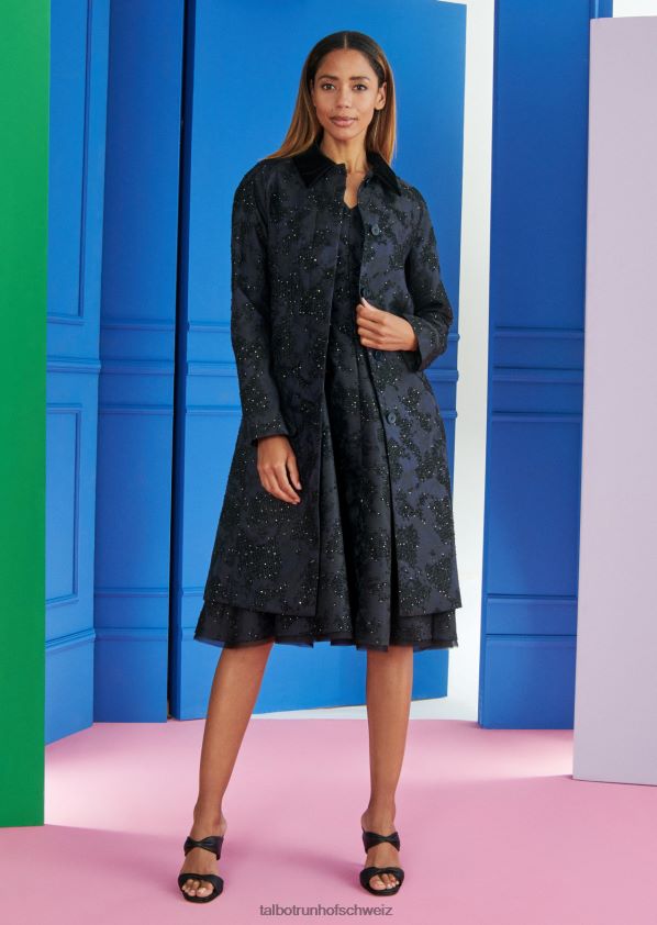 8NNJJV367 Kleidung Mitternachtsblau Frauen Talbot Runhof Mantel Cubelle7
