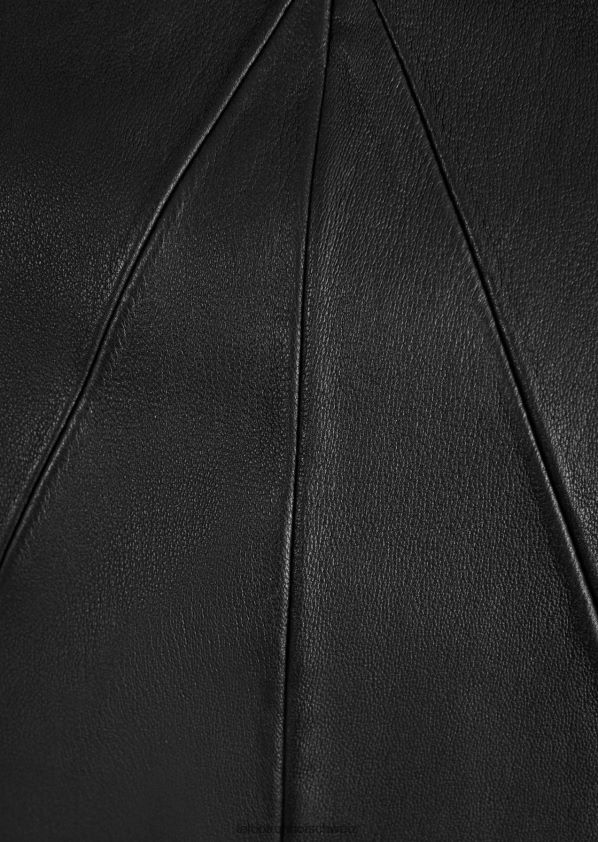 8NNJJV370 Kleidung Schwarz Frauen Talbot Runhof Lederjacke kulti1