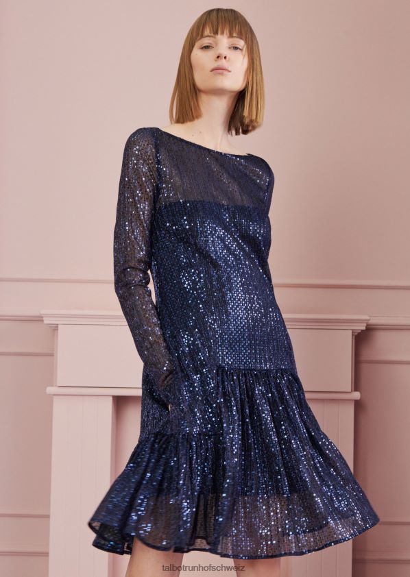 8NNJJV163 Kleidung majestätisches Blau Frauen Talbot Runhof Cocktailkleid folkloristisch5