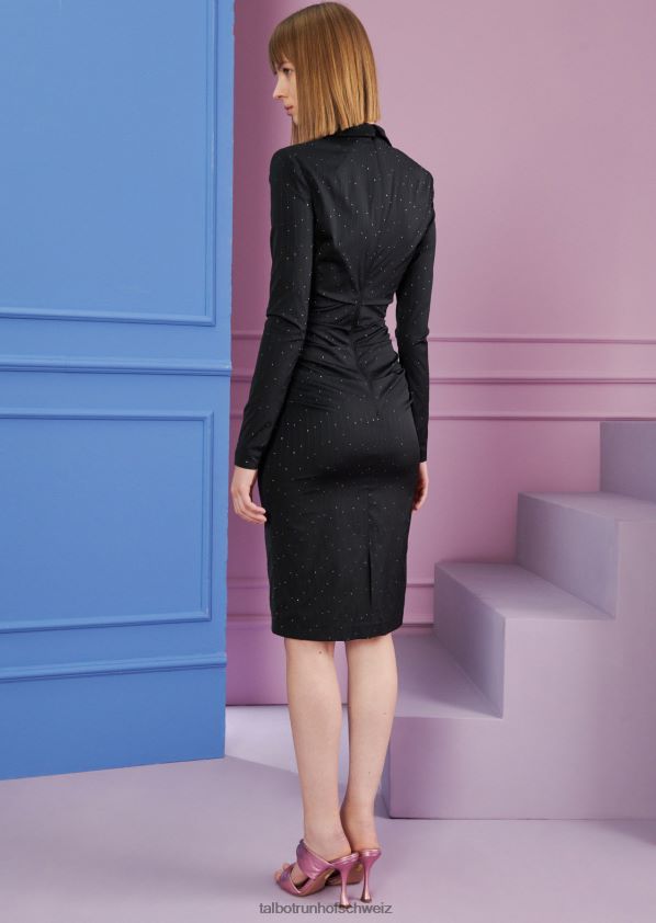 8NNJJV167 Kleidung Schwarz Frauen Talbot Runhof Cocktailkleid Bonka2