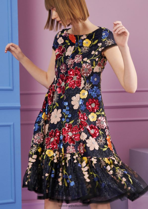 8NNJJV173 Kleidung Schwarz Frauen Talbot Runhof Cocktailkleid Fontelina9