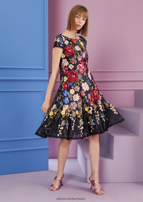 8NNJJV173 Kleidung Schwarz Frauen Talbot Runhof Cocktailkleid Fontelina9