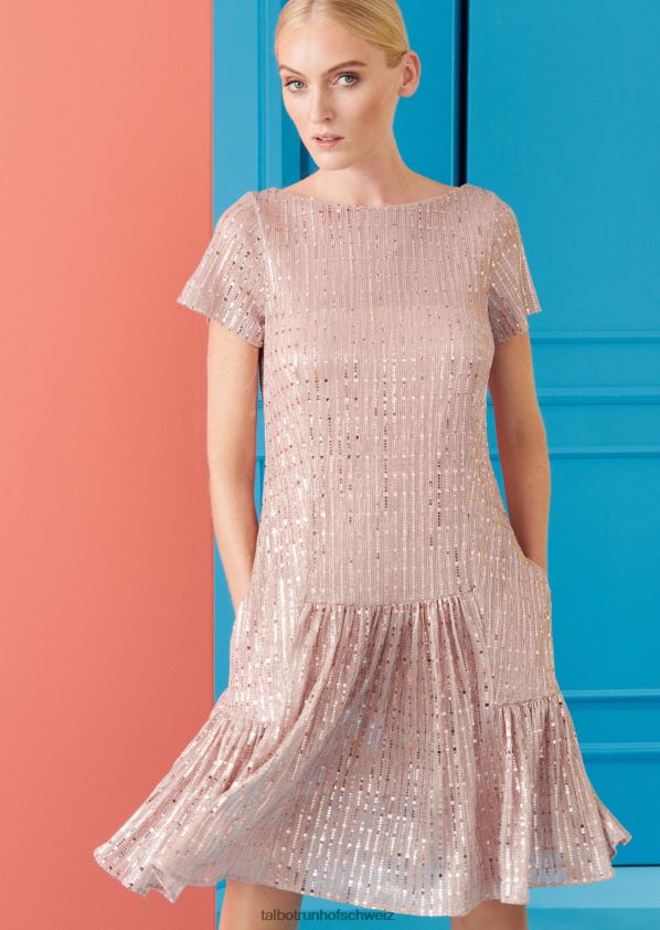 8NNJJV184 Kleidung Marmorrosa Frauen Talbot Runhof Cocktailkleid folkloristisch4