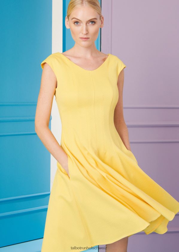8NNJJV198 Kleidung Mimose gelb Frauen Talbot Runhof Tageskleid lobo6