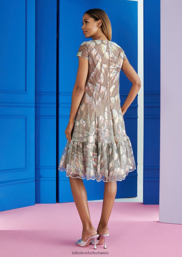 8NNJJV222 Kleidung Silber Frauen Talbot Runhof Cocktailkleid Fontelina12