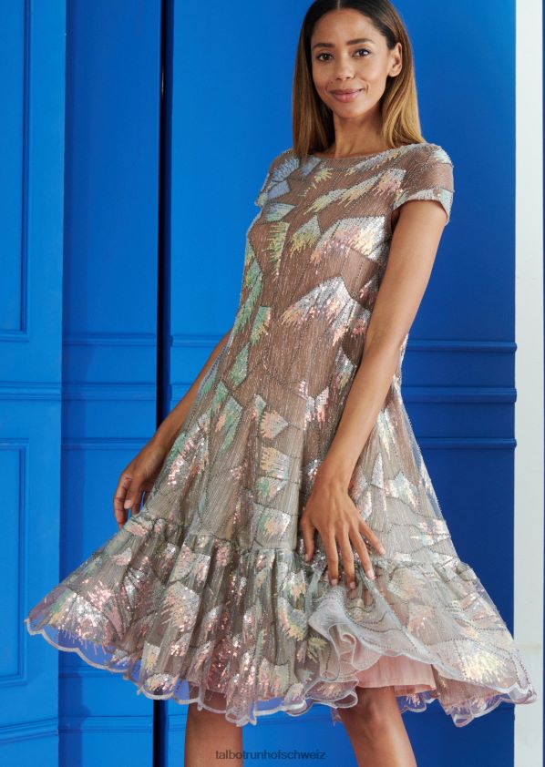 8NNJJV222 Kleidung Silber Frauen Talbot Runhof Cocktailkleid Fontelina12