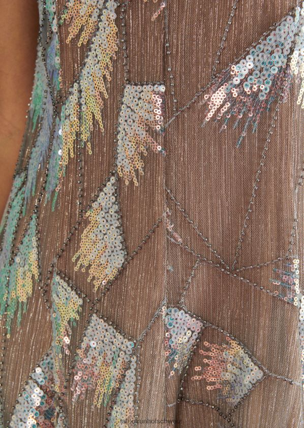 8NNJJV222 Kleidung Silber Frauen Talbot Runhof Cocktailkleid Fontelina12