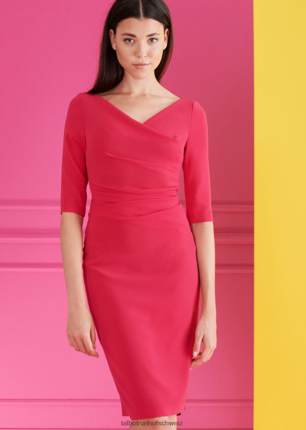 8NNJJV224 Kleidung Begonie rosa Frauen Talbot Runhof Tageskleid Komoe4