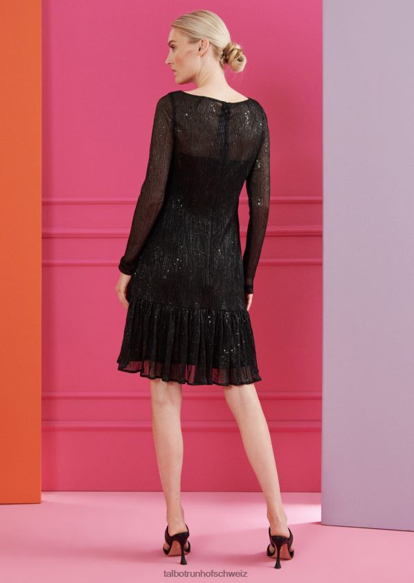 8NNJJV228 Kleidung Schwarz Frauen Talbot Runhof Cocktailkleid folkloristisch5