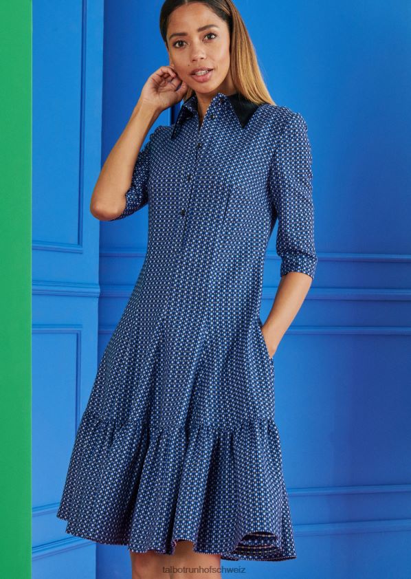 8NNJJV230 Kleidung Enzianblau Frauen Talbot Runhof Tageskleid hopper1