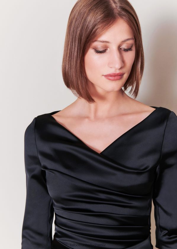 8NNJJV242 Kleidung Schwarz Frauen Talbot Runhof Cocktailkleid Komoe3