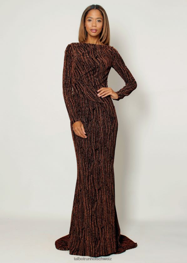 8NNJJV104 Kleidung Kupfer Frauen Talbot Runhof Abendkleid Goonie1