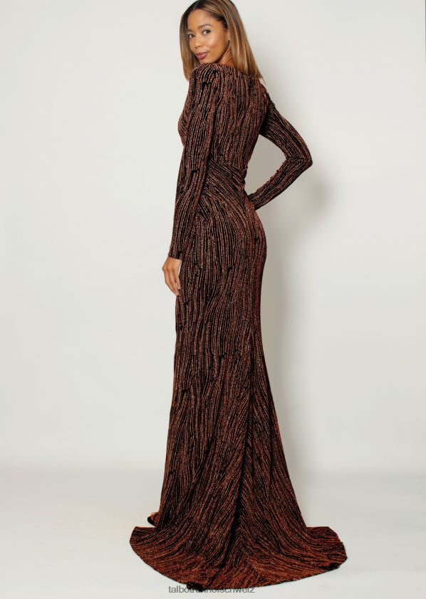 8NNJJV104 Kleidung Kupfer Frauen Talbot Runhof Abendkleid Goonie1