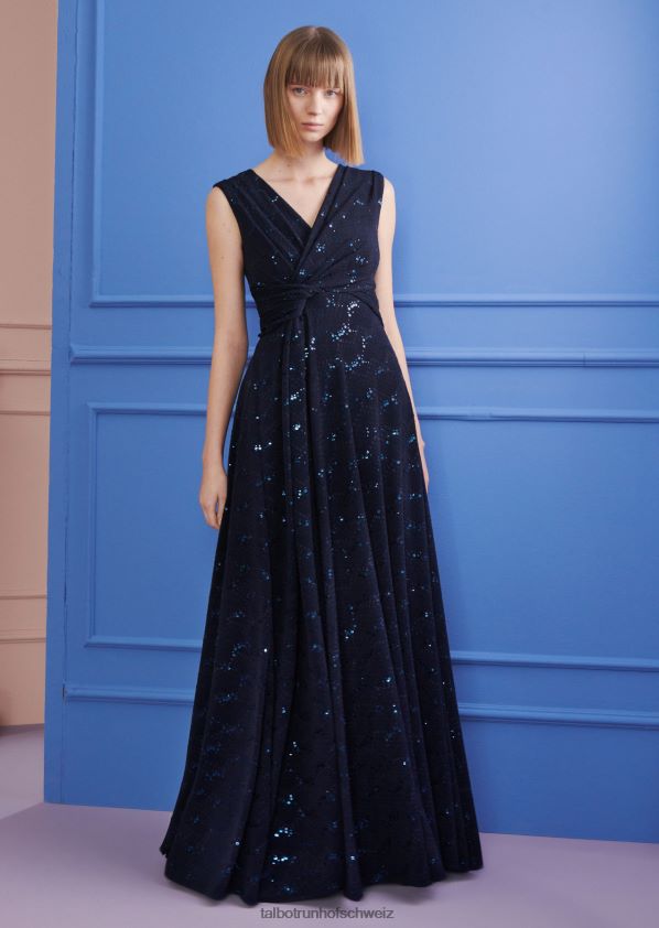 8NNJJV22 Kleidung Armadablau Frauen Talbot Runhof Abendkleid colson3