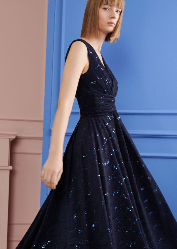 8NNJJV22 Kleidung Armadablau Frauen Talbot Runhof Abendkleid colson3
