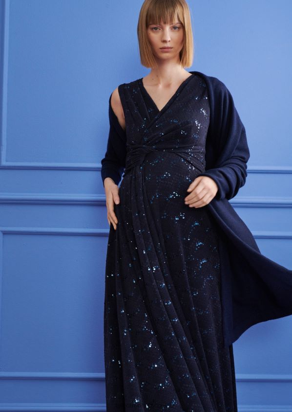 8NNJJV22 Kleidung Armadablau Frauen Talbot Runhof Abendkleid colson3
