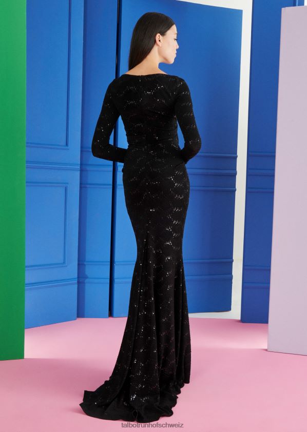 8NNJJV32 Kleidung Schwarz Frauen Talbot Runhof Abendkleid Tolga12