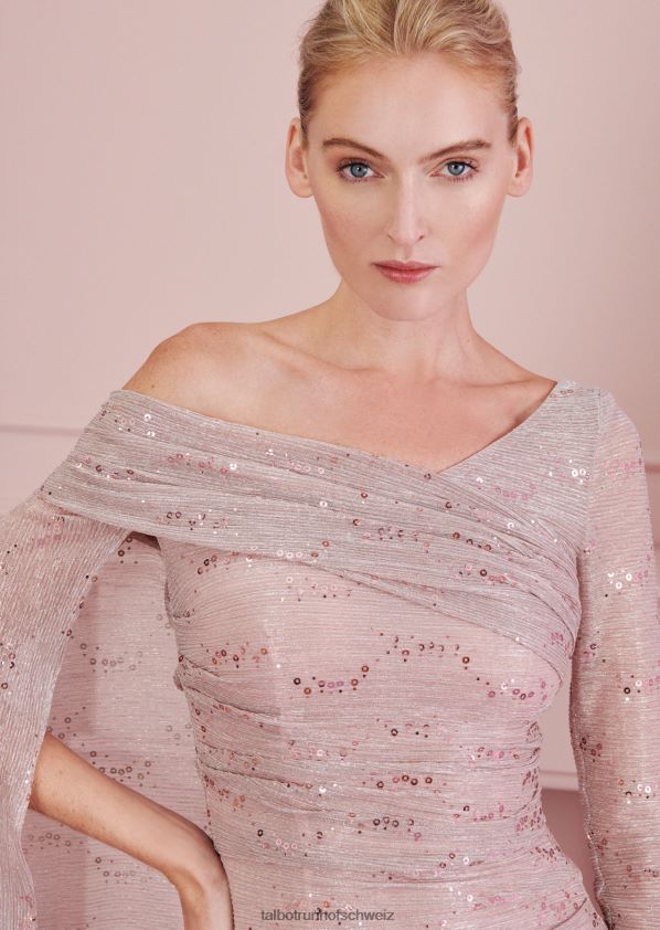 8NNJJV33 Kleidung erröten rosa Frauen Talbot Runhof Abendkleid goldfield2