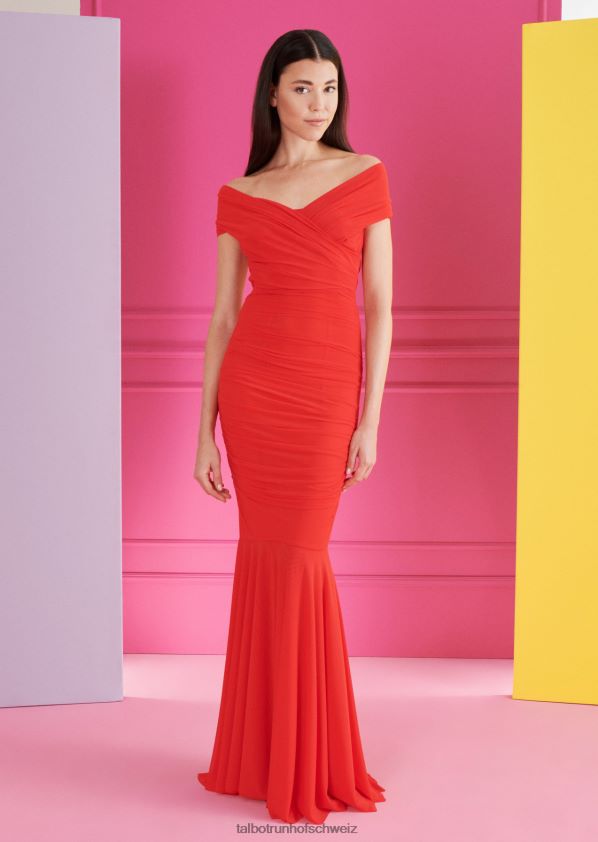 8NNJJV37 Kleidung Tigerlilie rot Frauen Talbot Runhof Abendkleid Goudie3