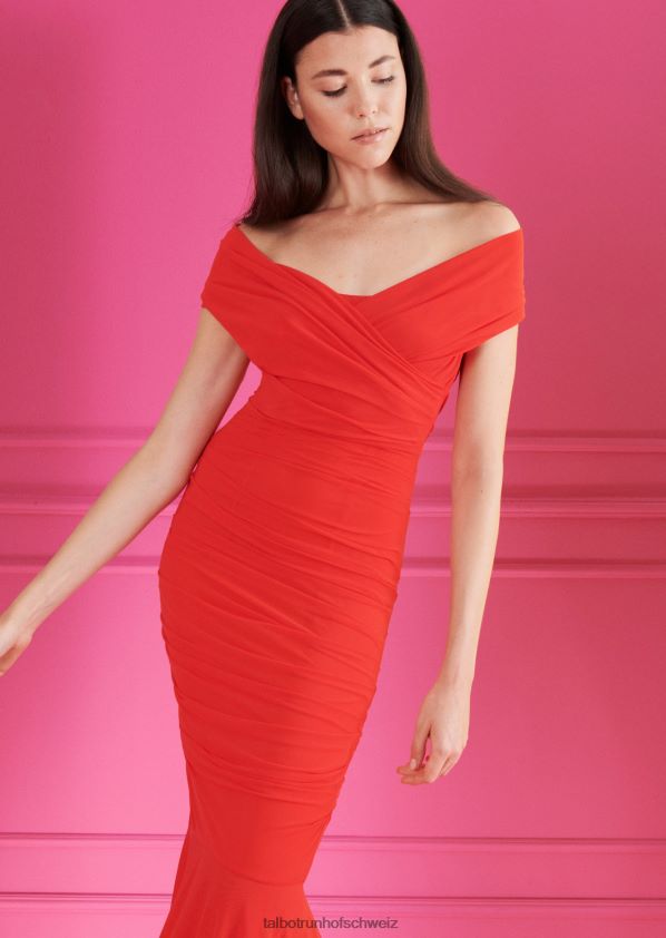 8NNJJV37 Kleidung Tigerlilie rot Frauen Talbot Runhof Abendkleid Goudie3