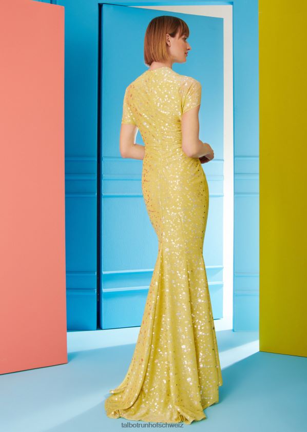 8NNJJV46 Kleidung Zitronengelb Frauen Talbot Runhof Abendkleid hong2