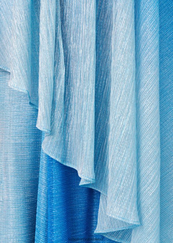 8NNJJV48 Kleidung Türkisblau Frauen Talbot Runhof Abendkleid Foulard4