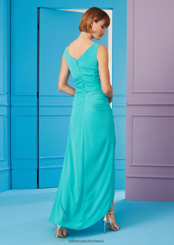 8NNJJV58 Kleidung Pool türkis Frauen Talbot Runhof Midikleid Gobhan2