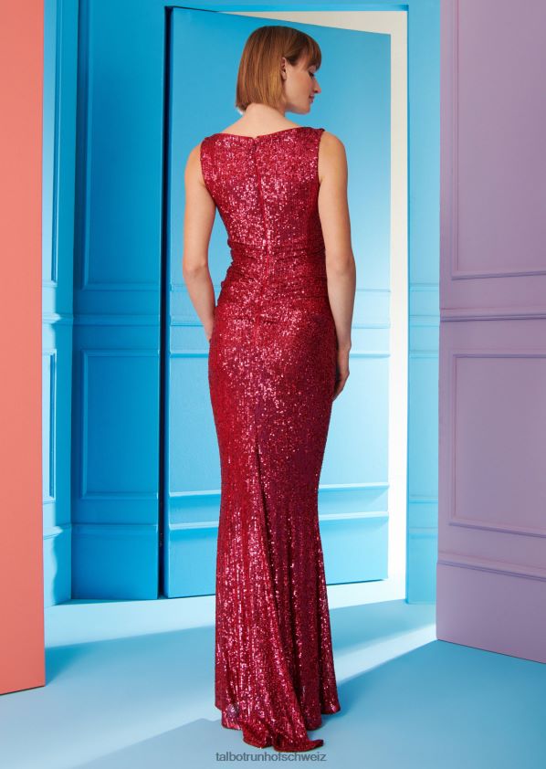 8NNJJV61 Kleidung Teebeerrosa Frauen Talbot Runhof Abendkleid Bossa18