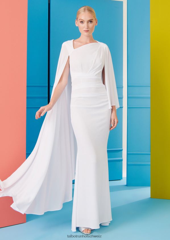 8NNJJV68 Kleidung Weiß Frauen Talbot Runhof Abendkleid Foulard3