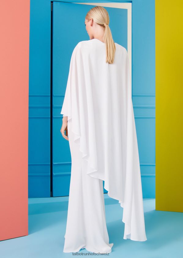 8NNJJV68 Kleidung Weiß Frauen Talbot Runhof Abendkleid Foulard3