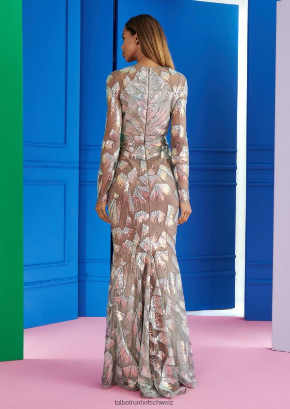 8NNJJV83 Kleidung Silber Frauen Talbot Runhof Abendkleid gonroy2