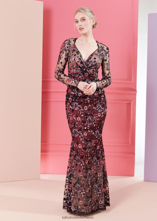 8NNJJV90 Kleidung Scharlachrot Frauen Talbot Runhof Abendkleid gonroy1