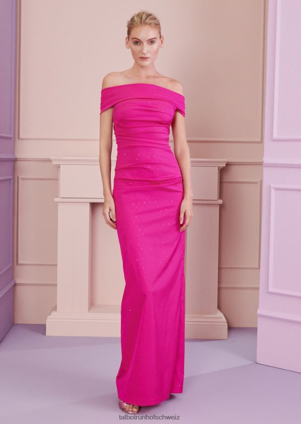 8NNJJV9 Kleidung Fuchsie Frauen Talbot Runhof Abendkleid rosso19