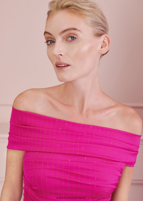 8NNJJV9 Kleidung Fuchsie Frauen Talbot Runhof Abendkleid rosso19