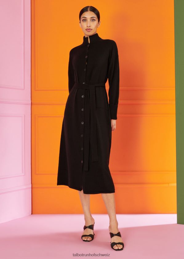 8NNJJV110 Kleidung Schwarz Frauen Talbot Runhof Midikleid Kingadress1