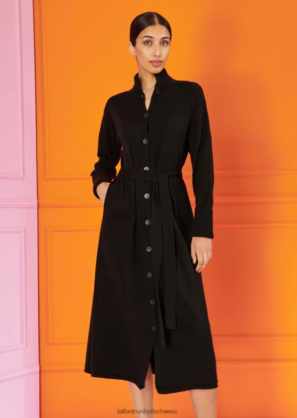 8NNJJV110 Kleidung Schwarz Frauen Talbot Runhof Midikleid Kingadress1