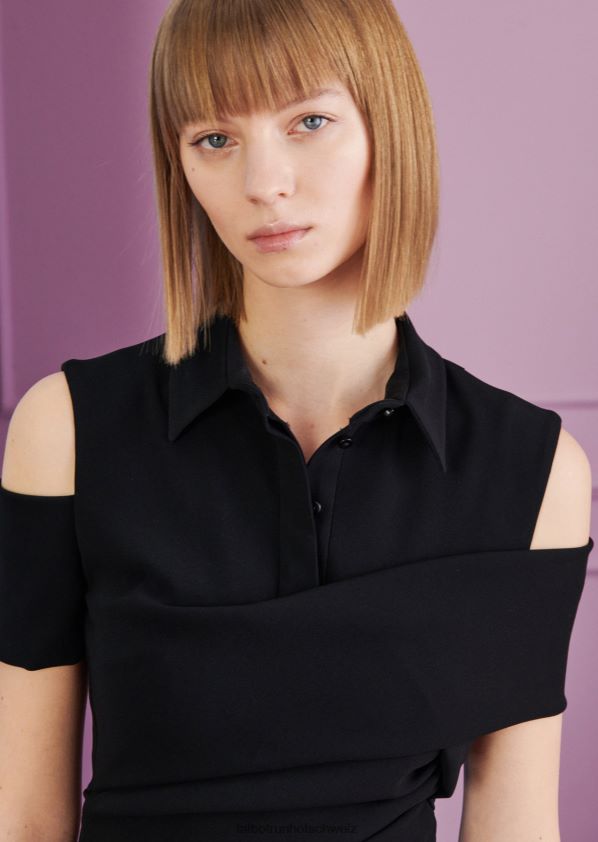 8NNJJV111 Kleidung Schwarz Frauen Talbot Runhof Midikleid konfession1