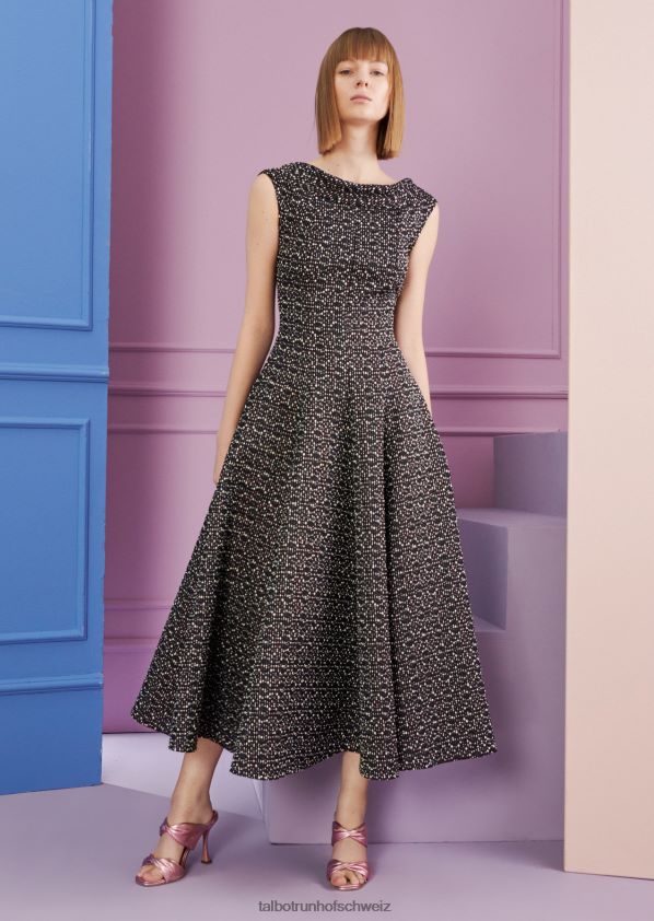 8NNJJV112 Kleidung Schwarz Frauen Talbot Runhof Midikleid tomini12