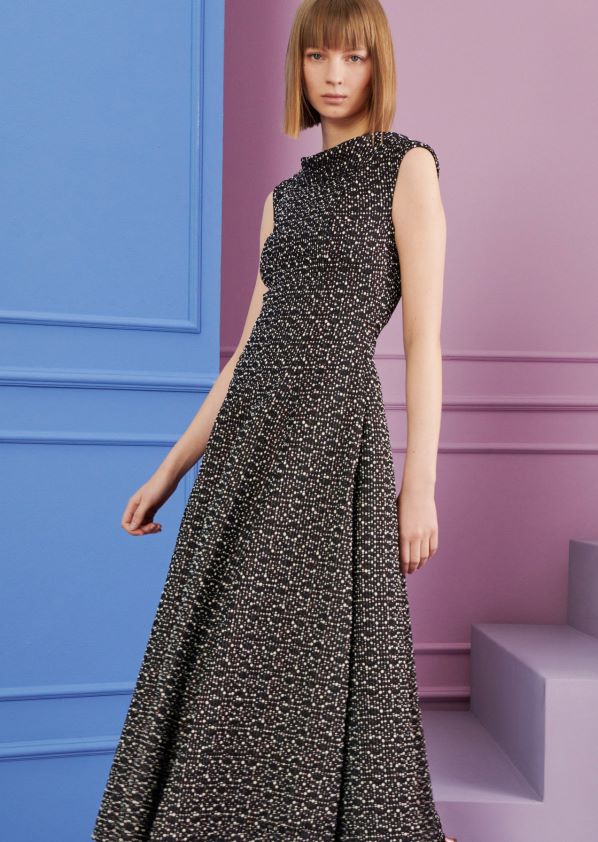 8NNJJV112 Kleidung Schwarz Frauen Talbot Runhof Midikleid tomini12