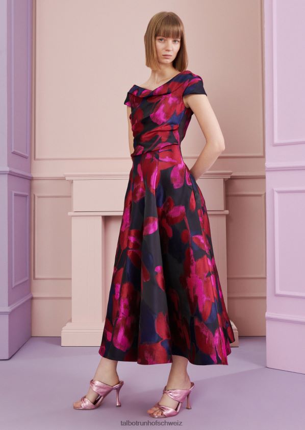 8NNJJV113 Kleidung königliches Marineblau Frauen Talbot Runhof Midikleid kobold1