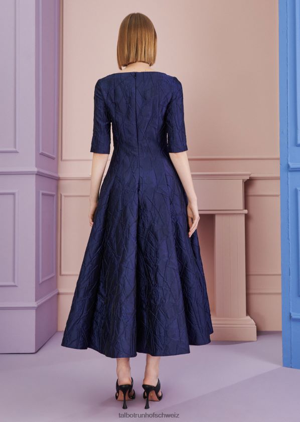 8NNJJV115 Kleidung königliches Marineblau Frauen Talbot Runhof Midikleid bogna5