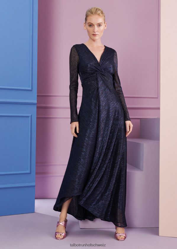 8NNJJV116 Kleidung nautisches Blau Frauen Talbot Runhof Midikleid golambini15