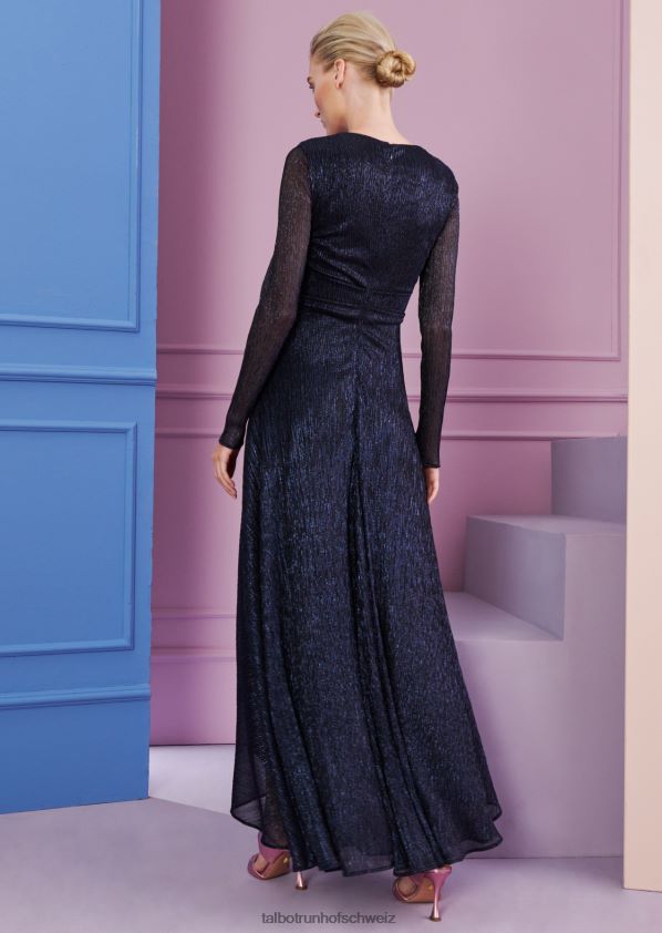 8NNJJV116 Kleidung nautisches Blau Frauen Talbot Runhof Midikleid golambini15