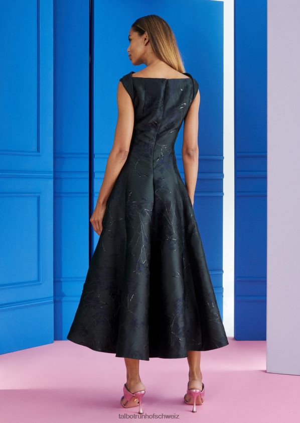 8NNJJV117 Kleidung Mitternachtsblau Frauen Talbot Runhof Midikleid tomini5