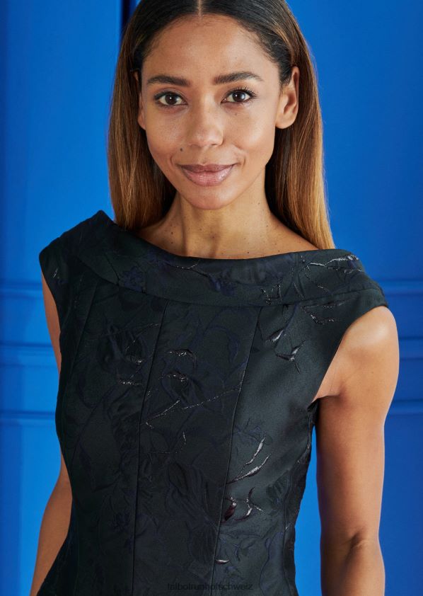 8NNJJV117 Kleidung Mitternachtsblau Frauen Talbot Runhof Midikleid tomini5