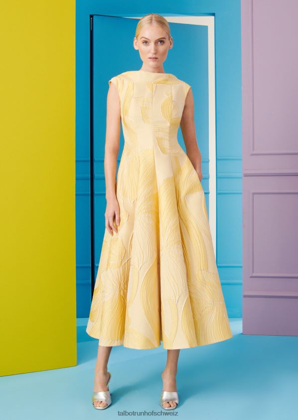 8NNJJV121 Kleidung Mimose gelb Frauen Talbot Runhof Midikleid tomini15