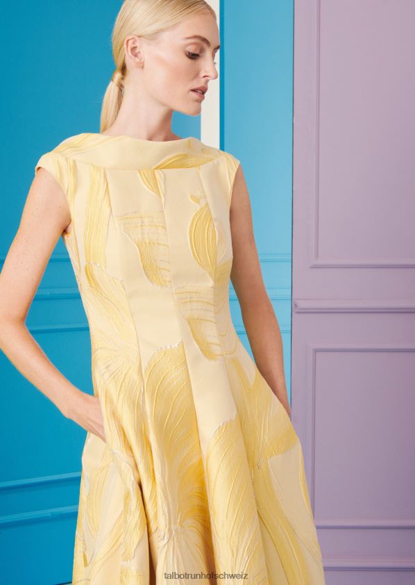 8NNJJV121 Kleidung Mimose gelb Frauen Talbot Runhof Midikleid tomini15